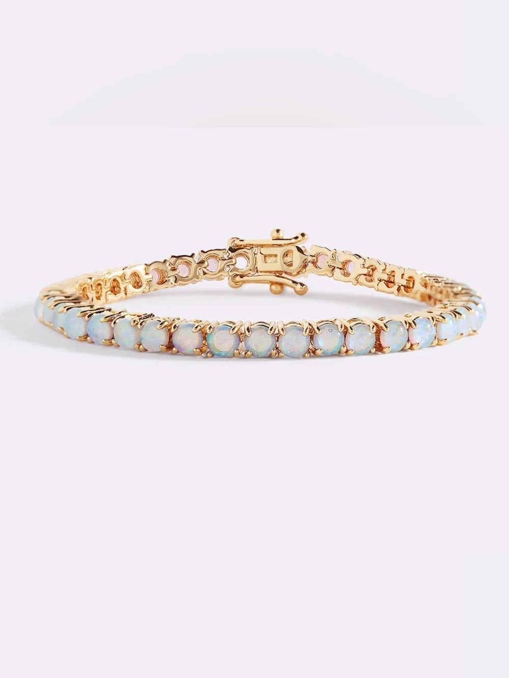 Mint&Lily Gold Blue Opal Station Bracelet